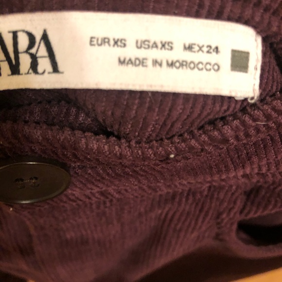 Zara never worn corduroy skirt in color: eggplant - Picture 4 of 4